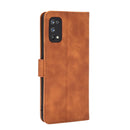 For OPPO Realme 7 Pro Solid Color Skin Feel Magnetic Buckle Horizontal Flip Calf Texture PU Leather Case with Holder & Card Slots & Wallet(Brown)