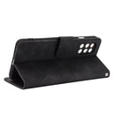 For OnePlus 8T Solid Color Skin Feel Magnetic Buckle Horizontal Flip Calf Texture PU Leather Case with Holder & Card Slots & Wallet(Black)