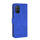 For OnePlus 8T Solid Color Skin Feel Magnetic Buckle Horizontal Flip Calf Texture PU Leather Case with Holder & Card Slots & Wallet(Blue)