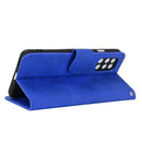 For OnePlus 8T Solid Color Skin Feel Magnetic Buckle Horizontal Flip Calf Texture PU Leather Case with Holder & Card Slots & Wallet(Blue)