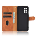For OnePlus 8T Solid Color Skin Feel Magnetic Buckle Horizontal Flip Calf Texture PU Leather Case with Holder & Card Slots & Wallet(Brown)