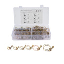 52 PCS Adjustable Color Galvanized Iron Double Wire Hose Clamps
