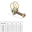 80 PCS Adjustable Color Galvanized Iron Double Wire Hose Clamps