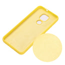 For Motorola Moto G9 Play Pure Color Liquid Silicone Shockproof Full Coverage Case(Yellow)