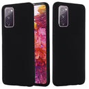For Samsung Galaxy S20 FE / S20 Lite Pure Color Liquid Silicone Shockproof Full Coverage Case(Black)