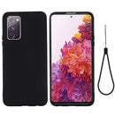 For Samsung Galaxy S20 FE / S20 Lite Pure Color Liquid Silicone Shockproof Full Coverage Case(Black)