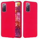 For Samsung Galaxy S20 FE / S20 Lite Pure Color Liquid Silicone Shockproof Full Coverage Case(Red)