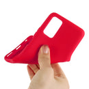 For Samsung Galaxy S20 FE / S20 Lite Pure Color Liquid Silicone Shockproof Full Coverage Case(Red)