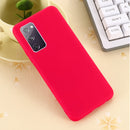 For Samsung Galaxy S20 FE / S20 Lite Pure Color Liquid Silicone Shockproof Full Coverage Case(Red)