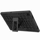 For Samsung Galaxy Tab A7 (2020) T500/T505 Tire Texture TPU+PC Shockproof Case with Holder(Black)