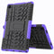 For Samsung Galaxy Tab A7 (2020) T500/T505 Tire Texture TPU+PC Shockproof Case with Holder(Purple)