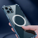 Magsafe Case Clear Four-corner Airbag Shockproof Case with Magnetic For iPhone 12 mini(Transparent)