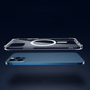 Magsafe Case Clear Four-corner Airbag Shockproof Case with Magnetic For iPhone 12 / 12 Pro(Transparent)