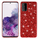 For Samsung Galaxy S20 FE Glitter Powder Shockproof TPU Protective Case(Red)