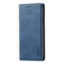 LC.IMEEKE Strong Magnetism Ultra-thin Horizontal Flip Shockproof Matte TPU + PU Leather Case with Holder & Card Slots & Wallet For iPhone 11(Blue)