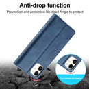 LC.IMEEKE Strong Magnetism Ultra-thin Horizontal Flip Shockproof Matte TPU + PU Leather Case with Holder & Card Slots & Wallet For iPhone 11(Blue)