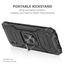 For iPhone X / XS Magnetic Armor Shockproof TPU + PC Case with Metal Ring Holder(Black)
