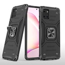 For Samsung Galaxy Note10 Lite / A81 Magnetic Armor Shockproof TPU + PC Case with Metal Ring Holder(Black)
