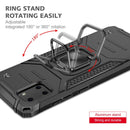 For Samsung Galaxy Note10 Lite / A81 Magnetic Armor Shockproof TPU + PC Case with Metal Ring Holder(Black)