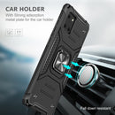 For Samsung Galaxy Note10 Lite / A81 Magnetic Armor Shockproof TPU + PC Case with Metal Ring Holder(Black)
