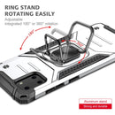For Samsung Galaxy Note10 Lite / A81 Magnetic Armor Shockproof TPU + PC Case with Metal Ring Holder(Silver)