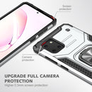 For Samsung Galaxy Note10 Lite / A81 Magnetic Armor Shockproof TPU + PC Case with Metal Ring Holder(Silver)