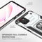 For Samsung Galaxy Note10 Lite / A81 Magnetic Armor Shockproof TPU + PC Case with Metal Ring Holder(Silver)