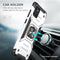 For Samsung Galaxy Note10 Lite / A81 Magnetic Armor Shockproof TPU + PC Case with Metal Ring Holder(Silver)