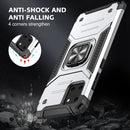 For Samsung Galaxy Note10 Lite / A81 Magnetic Armor Shockproof TPU + PC Case with Metal Ring Holder(Silver)