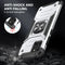 For Samsung Galaxy Note10 Lite / A81 Magnetic Armor Shockproof TPU + PC Case with Metal Ring Holder(Silver)