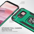 For Samsung Galaxy S8 Magnetic Armor Shockproof TPU + PC Case with Metal Ring Holder(Dark Green)