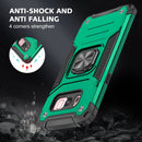 For Samsung Galaxy S8 Magnetic Armor Shockproof TPU + PC Case with Metal Ring Holder(Dark Green)