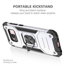 For Samsung Galaxy S8 Magnetic Armor Shockproof TPU + PC Case with Metal Ring Holder(Silver)