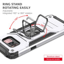For Samsung Galaxy S8 Magnetic Armor Shockproof TPU + PC Case with Metal Ring Holder(Silver)