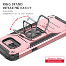 For Samsung Galaxy S8+ Magnetic Armor Shockproof TPU + PC Case with Metal Ring Holder(Rose Gold)