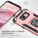 For Samsung Galaxy S8+ Magnetic Armor Shockproof TPU + PC Case with Metal Ring Holder(Rose Gold)