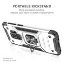 For Samsung Galaxy S9 Magnetic Armor Shockproof TPU + PC Case with Metal Ring Holder(Silver)