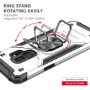 For Samsung Galaxy S9 Magnetic Armor Shockproof TPU + PC Case with Metal Ring Holder(Silver)