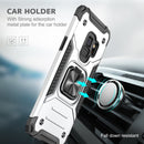 For Samsung Galaxy S9 Magnetic Armor Shockproof TPU + PC Case with Metal Ring Holder(Silver)