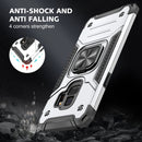 For Samsung Galaxy S9 Magnetic Armor Shockproof TPU + PC Case with Metal Ring Holder(Silver)