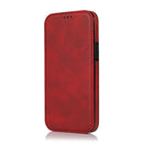 Strong Magnetic Closure PU + TPU Leather Case with Card Slots & Holder For iPhone 12 mini(Red)