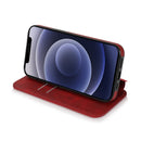 Strong Magnetic Closure PU + TPU Leather Case with Card Slots & Holder For iPhone 12 mini(Red)