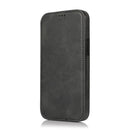 Strong Magnetic Closure PU + TPU Leather Case with Card Slots & Holder For iPhone 12 mini(Black)