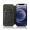 Strong Magnetic Closure PU + TPU Leather Case with Card Slots & Holder For iPhone 12 mini(Black)
