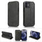 Strong Magnetic Closure PU + TPU Leather Case with Card Slots & Holder For iPhone 12 mini(Black)