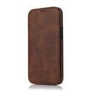 Strong Magnetic Closure PU + TPU Leather Case with Card Slots & Holder For iPhone 12 Pro Max(Brown)