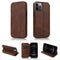 Strong Magnetic Closure PU + TPU Leather Case with Card Slots & Holder For iPhone 12 Pro Max(Brown)