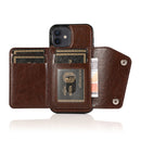 Shockproof PU + TPU Leather Case with Card Slots & Holder & Photo Frame & Wallet & Lanyard For iPhone 12 mini(Brown)