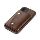 Shockproof PU + TPU Leather Case with Card Slots & Holder & Photo Frame & Wallet & Lanyard For iPhone 12 mini(Brown)