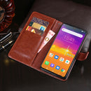For Blackview BV9900 Pro idewei Crazy Horse Texture Horizontal Flip Leather Case with Holder & Card Slots & Wallet(Black)